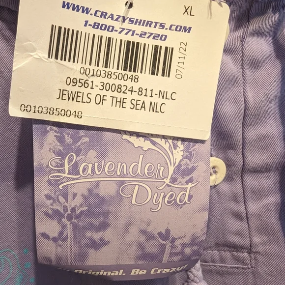NWT XL Lavender dyed lightweight pullover jacket/ long sleeve top - Picture 4 of 5